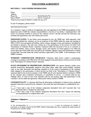 Volunteer Agreement