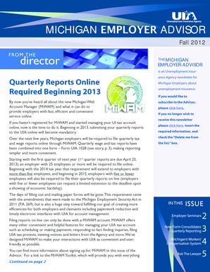 Michigan Quarterly Wage/Tax Report