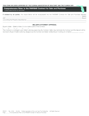 Comprehensive Rider to FAR/BAR Contract