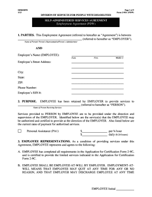 Self-Administered Services Agreement