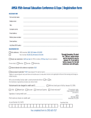 AMSA 95th Annual Education Conference Registration Form