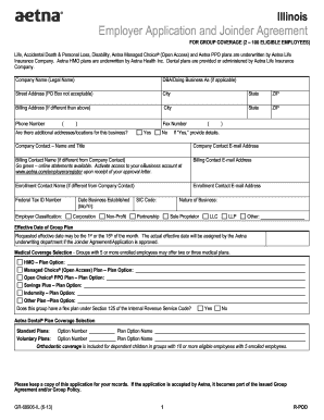 Illinois Employer Application and Joinder Agreement