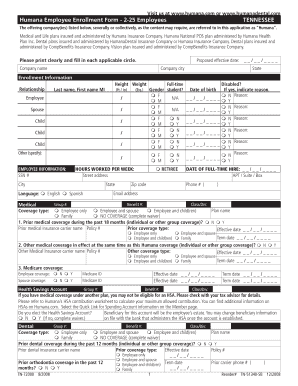 Humana Employee Enrollment Form