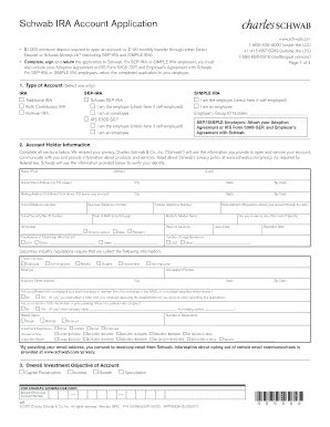 Schwab IRA Account Application