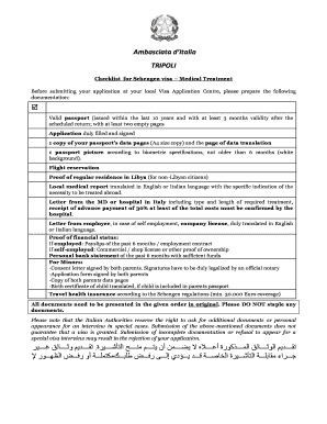 Schengen Visa Checklist for Medical Treatment