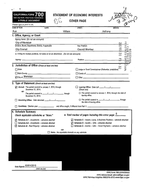 California Statement of Economic Interests