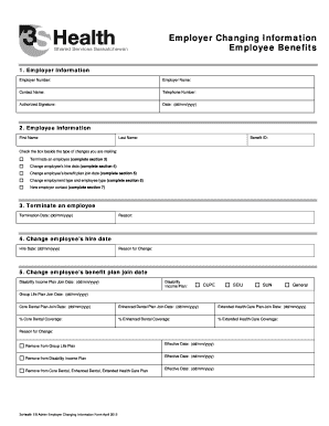 3sHealth Employer Changing Information Form