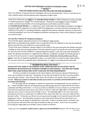 Temporary guardianship affidavit texas - PETITION FOR TEMPORARY CUSTODY BY EXTENDED FAMILY.pdf - clerkofcourts