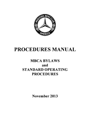 Sop manuals - PROCEDURES MANUAL - Mercedes-Benz Club of America - mbca