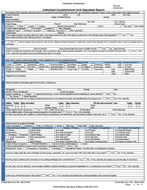 Individual Condominium Unit Appraisal Report