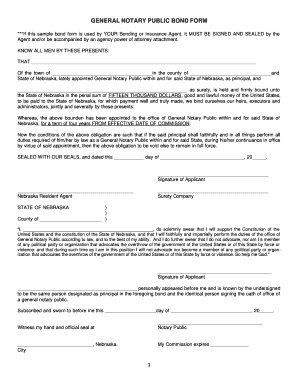 notarial bond template