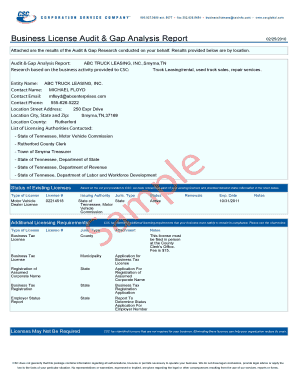 Tennessee Business Tax License Application