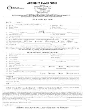 Accident Claim Form