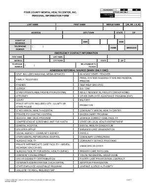 Personal Information Form