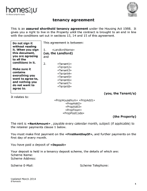 Assured Shorthold Tenancy Agreement