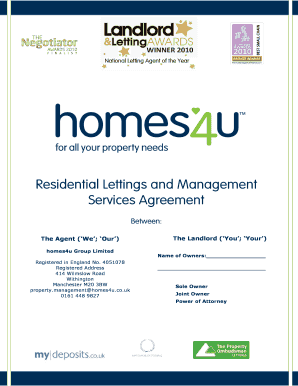 Residential Lettings and Management Services Agreement
