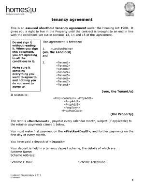 Assured Shorthold Tenancy Agreement