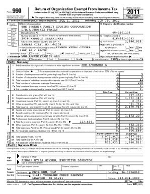 Form 990 Return of Organization Exempt From Income Tax