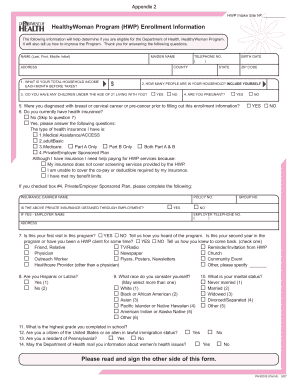 HealthyWoman Program Enrollment Form