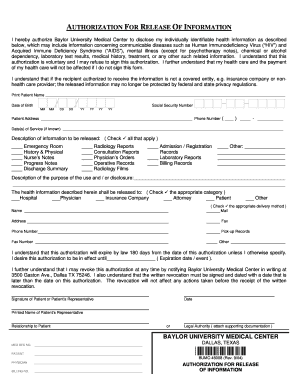 Authorization for Release of Information