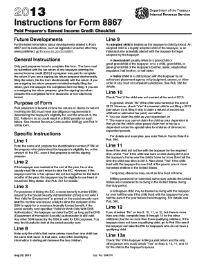 Instructions for Form 8867