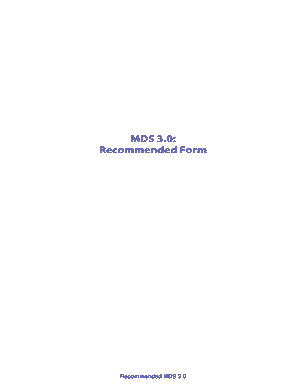 MDS 3.0 Nursing Home Assessment Record