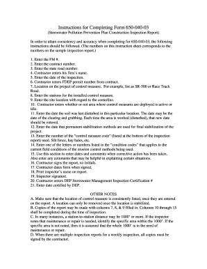 Stormwater Pollution Prevention Plan Construction Inspection Report