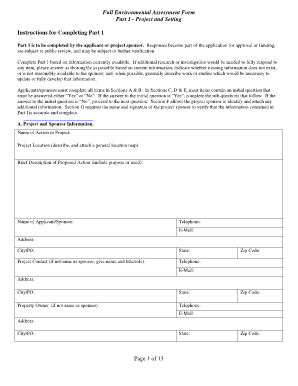 Full Environmental Assessment Form
