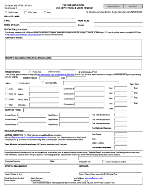 TAMU Travel and Leave Request Form