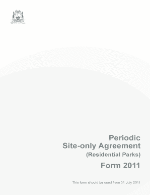 Periodic Site-Only Agreement for Residential Parks