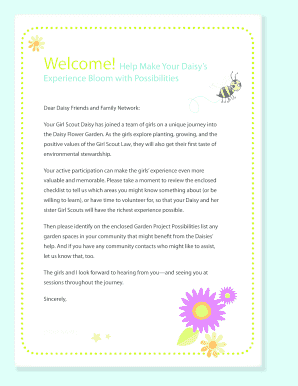 Girl Scout Daisy Volunteer Checklist