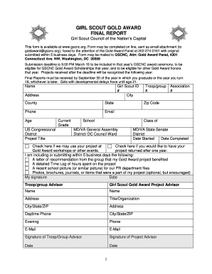Girl Scout Gold Award Final Report