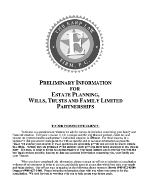 Estate Planning Questionnaire