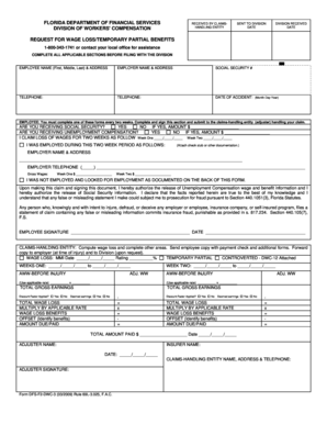 Florida Workers' Compensation Wage Loss Form