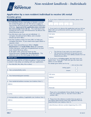 UK Non-Resident Landlord Application Form