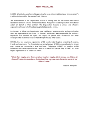 NYSARC Position Statements Attestation Form