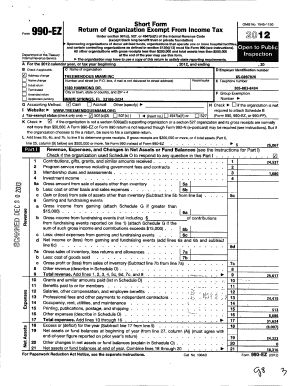 Form 990-EZ Return of Organization Exempt From Income Tax