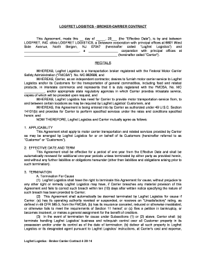 Logfret Logistics Broker-Carrier Contract