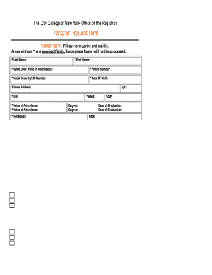 Transcript Request Form