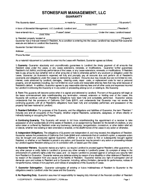 California Lease Guaranty Agreement