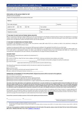 Slovenia Euro Emission Classes Application