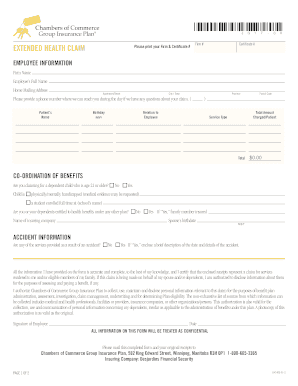 Extended Health Claim Form
