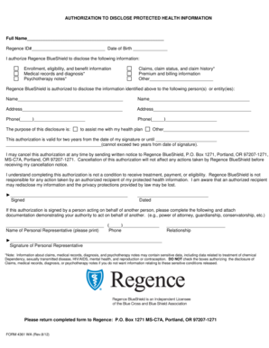 Authorization to Disclose Protected Health Information