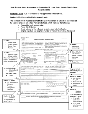 Bank Account Set-up: Instructions for Completing the Direct Deposit Sign-up Form (SF-1199A) - ifap ed