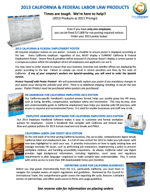 2013 California Federal Employment Poster