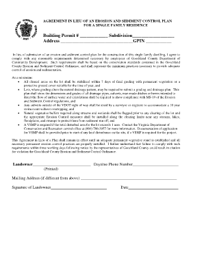 Erosion and Sediment Control Agreement