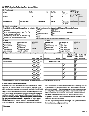 CALTECH Employee Benefits Enrollment Form