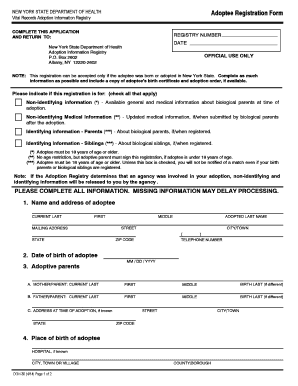 New York Adoptee Registration Form