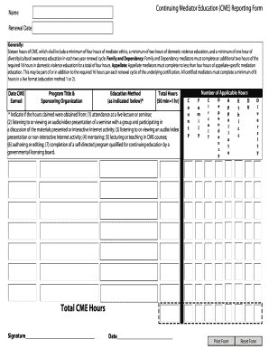 CME Reporting Form - Florida Courts - flcourts