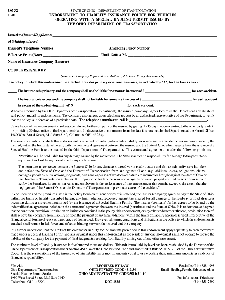 os 32 form ohio Preview on Page 1